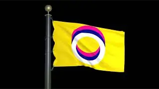 Nonpolar nonbinary sexuality pride flag (black screen)