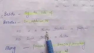 Use of Prepositions | Beside & Besides
