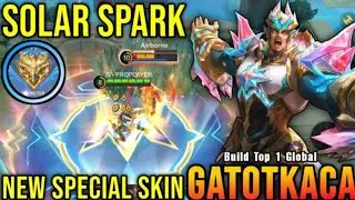 Gold Tank!! Solar Spark GATOTKACA New Special skin - Build Top 00 Global GATOTKACA #moba5v5 #mlbb 
