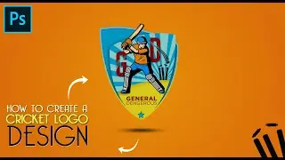 Photoshop Tutorial Video - How to Create a Cricket Logo Design