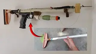 How to make fishing gun at home / Easy to create