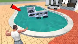 Franklin Tiny Police Station Floating In Swimming Pool In Indian Bike Driving 3D || 