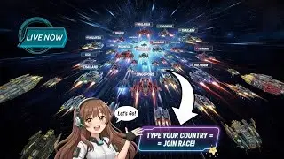 🚀 Type Your Country = Join The Galaxy Race | Type & Play (LIVE)