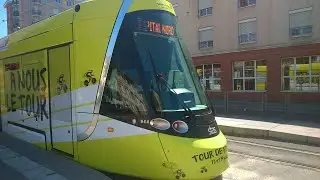 Tramway CAF Urbos 3 Saint-Etienne - de La Terrasse à l'Hôpital Nord