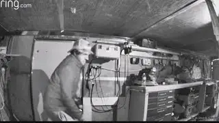 Surveillance Video Shows Thieves Stealing From Construction Trailer