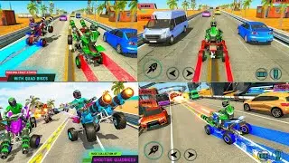 Superb Racing Shooting Game  ATV Quad Bike Racing Simulator Bike Shooting Game 2020
