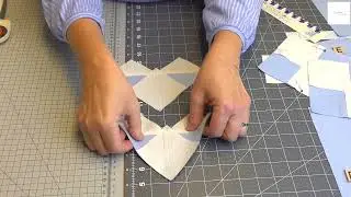 no 123  BIG Snowflake Quilt * Part 2* - Patchwork Block 8 &frac12; x 12 &frac12;