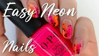Easy neon nails art design (Tutorial)