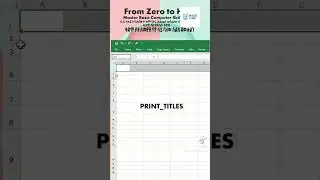 How to Repeat Header on All Excel Pages 📊 #shorts