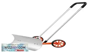 VEVOR Snow Shovel with Wheels 30 inch Snow Shovel for Driveway Metal