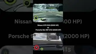 Nissan GTR R35 2500 HP vs Porsche 911 997 GT2 2000 HP #gtr #911 #997 #porsche #r34 #r35 #jdm #cars