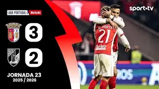 Resumo: Braga 3-2 Vit&oacute;ria SC - Liga Portugal Betclic | sport tv