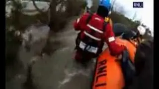 RNLI Flood Rescue Team rescue four from flooded farm