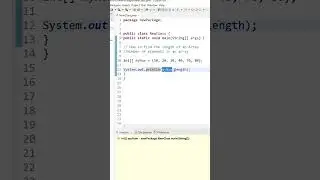 How to find the length of an Array 