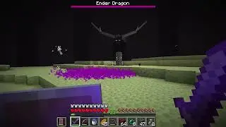 Minecraft Java - Ender Dragon Boss fight - (Hard Mode)