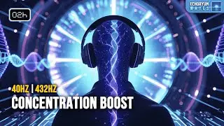 Concentration Power & Mental Sharpness | 40Hz + 432Hz + Gamma | Binaural For Study Flow