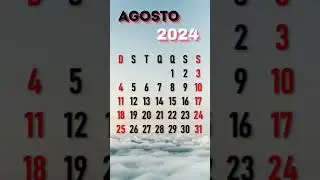 CALEND&Aacute;RIO DE AGOSTO DE 2024 #shorts #shortsyoutube #shortsv&iacute;deo #calend&aacute;rios #calendar