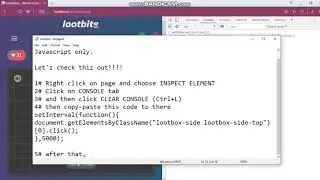 How to hack LOOTBITS.IO with Javascript only - [Hacking Tutorial Series]