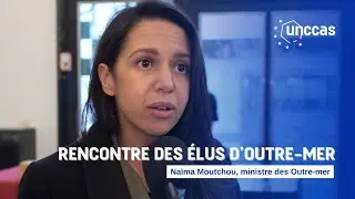 Na&iuml;ma Moutchou, ministre des Outre-mer, au micro de l''@unccas_officiel