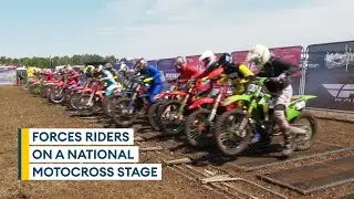 British Army soldier CRASHES during British Motocross Champs | ACTION