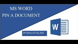 How to pin a MSWord document