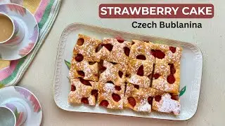 Easy Strawberry Cake 🍓 Traditional Czech BUBLANINA