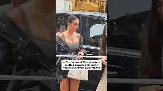 Cristiano and Georgina were spotted arriving at his hotel Pestana Cr7 Gran Via in Madrid today 😍📸