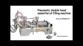 How to use the 10 300ml pneumatic double head liquid filling machine