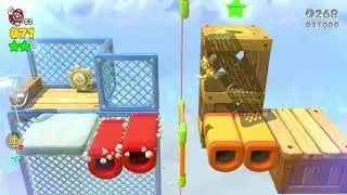 Akrobatik am Gitterzaun alle Sterne/Super Mario 3D World Welt 3-2/Chain-Link Charge all Green Stars