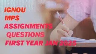 IGNOU MPS Assignment Questions For First Year Students January 2025
