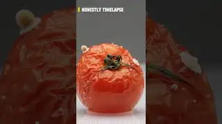 Scientific timelapse showing the natural decomposition process of a fresh tomato. #short #timelapse