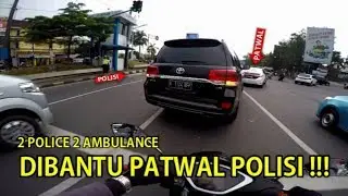 DIBANTU PATWAL POLISI 2 AMBULANCE SEKALIGUS | ESCORTING EMERGENCY AMBULANCE #19