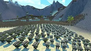 4.3M PYRAMID HEAD & Zombie Swarm vs ABRAMS MINIGUN & T45 Elite! | UEBS 2