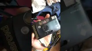 Polaroid 2000ff point and shoot camera 폴라로이드 2000ff 고정 포커스 자동 플래시 카메라 사용법 필름 넣는 법
