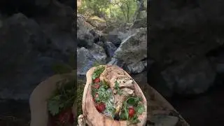 Turkey legpice #food #cooking #outdoorcooking #chicken #camping #bushcraft #recipe #bbq #foodshorts