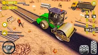 City Train Track Construction Sim : Station Builder Game New Level - Mobile Android Gameplay