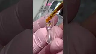Dual system with builder gel | Glass nails design #nails #nailart #youtubeshorts