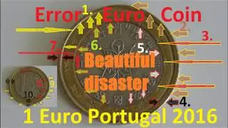 Error Euro Coin 1 Euro coin Portugal 2016 10 defects