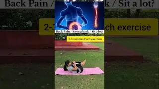 Back pain/ Strong back/ Sit a lot?2-3 minutes Each exercise 🙌🏻💯✅#shorts #backpain #yoga #viral