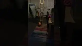 Jenga wood tower collapse slow mo
