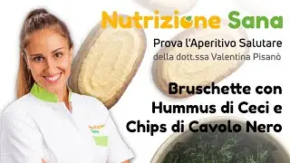 Aperitivo semplice - Bruschette con hummus di ceci e chips di cavolo nero