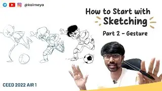 How to Start 'SKETCHING HUMAN FIGURE' - 2 Gesture | Sketching | CEED | NID | CEED 2022 AIR1