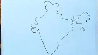 How to Draw Indian map Step By Step || Indian map Drawing With Colour Pencils || Republic Day