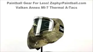 Valken Annex MI 7 Thermal Paintball Mask A Tacs ZephyrPaintball.com 360 View SLY 2030 42115