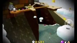 Super Mario Galaxy 2 - Throwback Galaxy - Whomp Silver Star Speed Run - 53.73