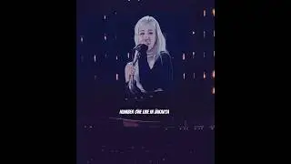 Ros&eacute; : turn the lights on 🫶🏻 NUMBER ONE  GIRL in jakarta ✨ #blackpink #ros&eacute;