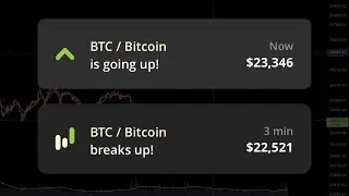 Crypto alerts as mobile notifications