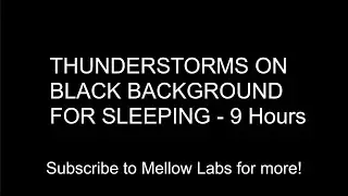 🍃 9 HOUR THUNDERSTORM SOUNDS FOR SLEEPING | BLACK SCREEN | Sleep and Relaxation | Nature Sounds