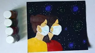 Corona virus painting /Save Earth from Corona virus /Awareness Safety Poster