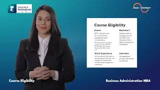Masters of Business Administration MBA - Course Eligibility - University of Nottingham (UK)